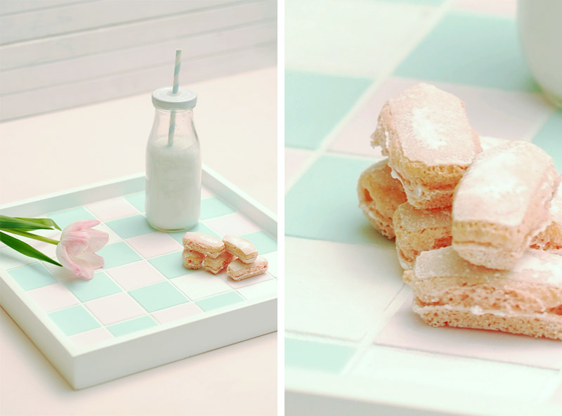 diy plateau mosaique pastel