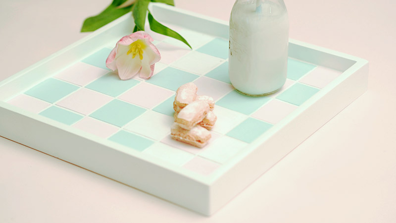 diy plateau mosaique pastel