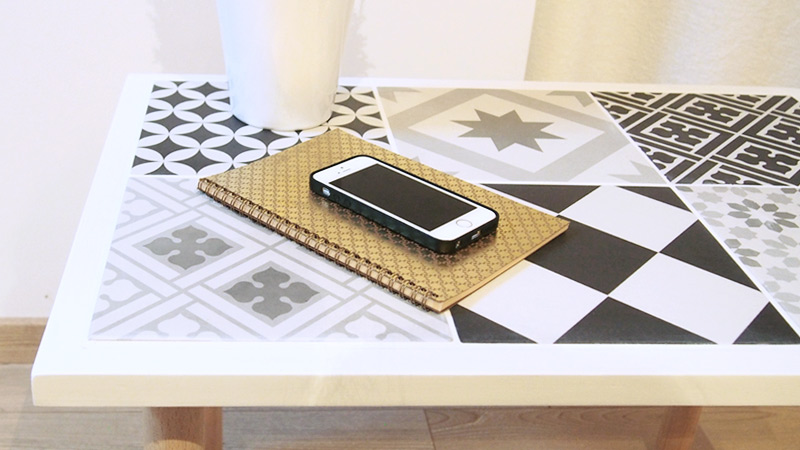 table diy carreaux de ciment