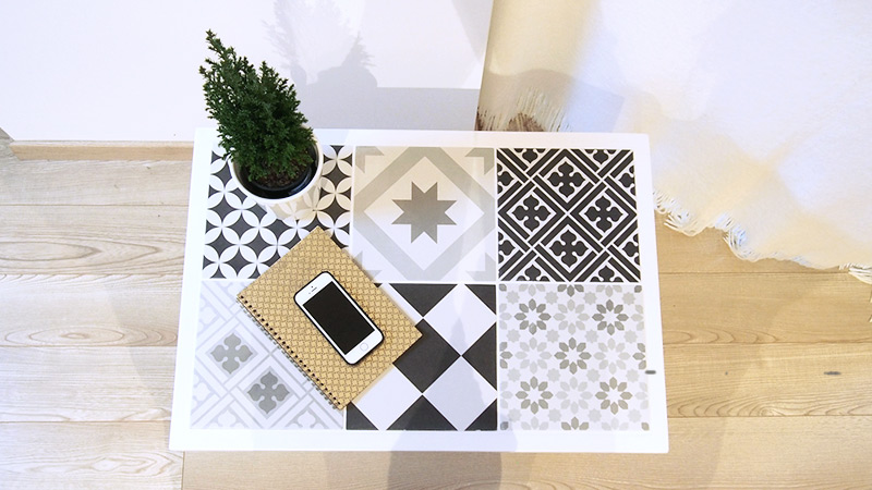 table diy carreaux de ciment