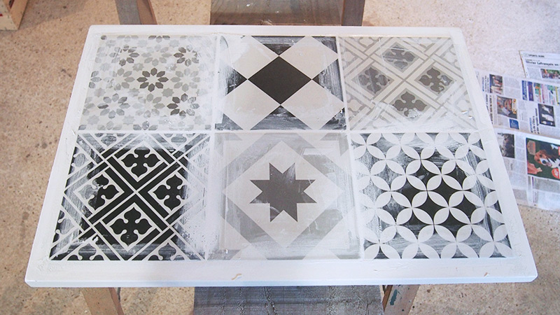 table diy carreaux de ciment