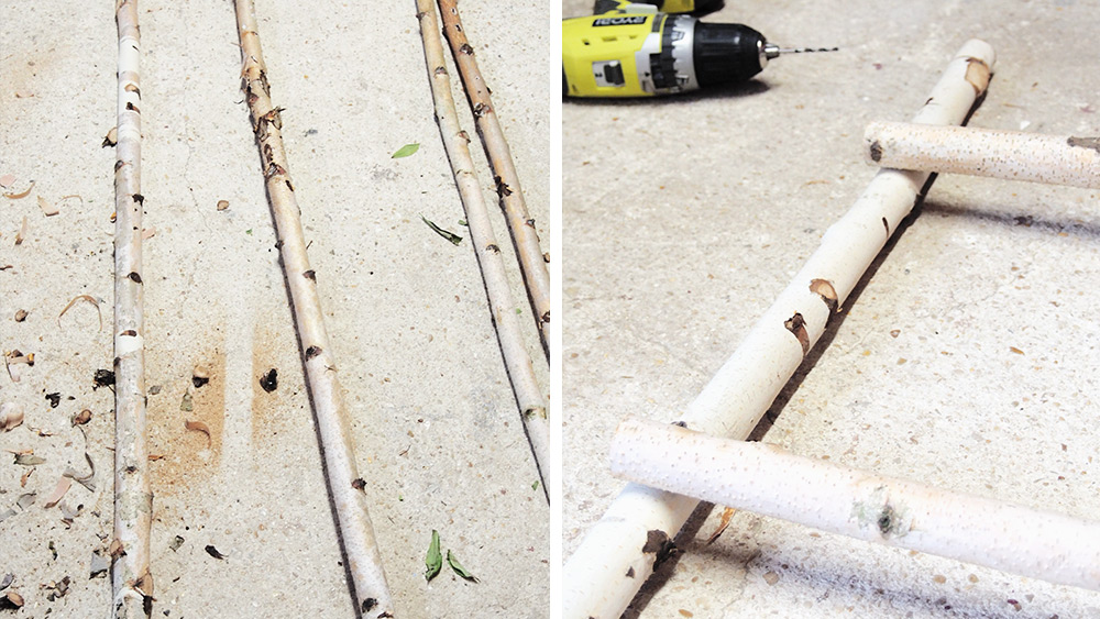 diy échelle bouleau