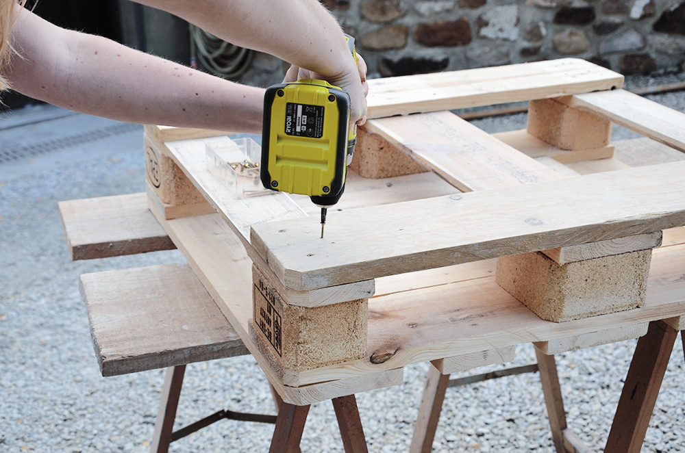 table basse palette en bois