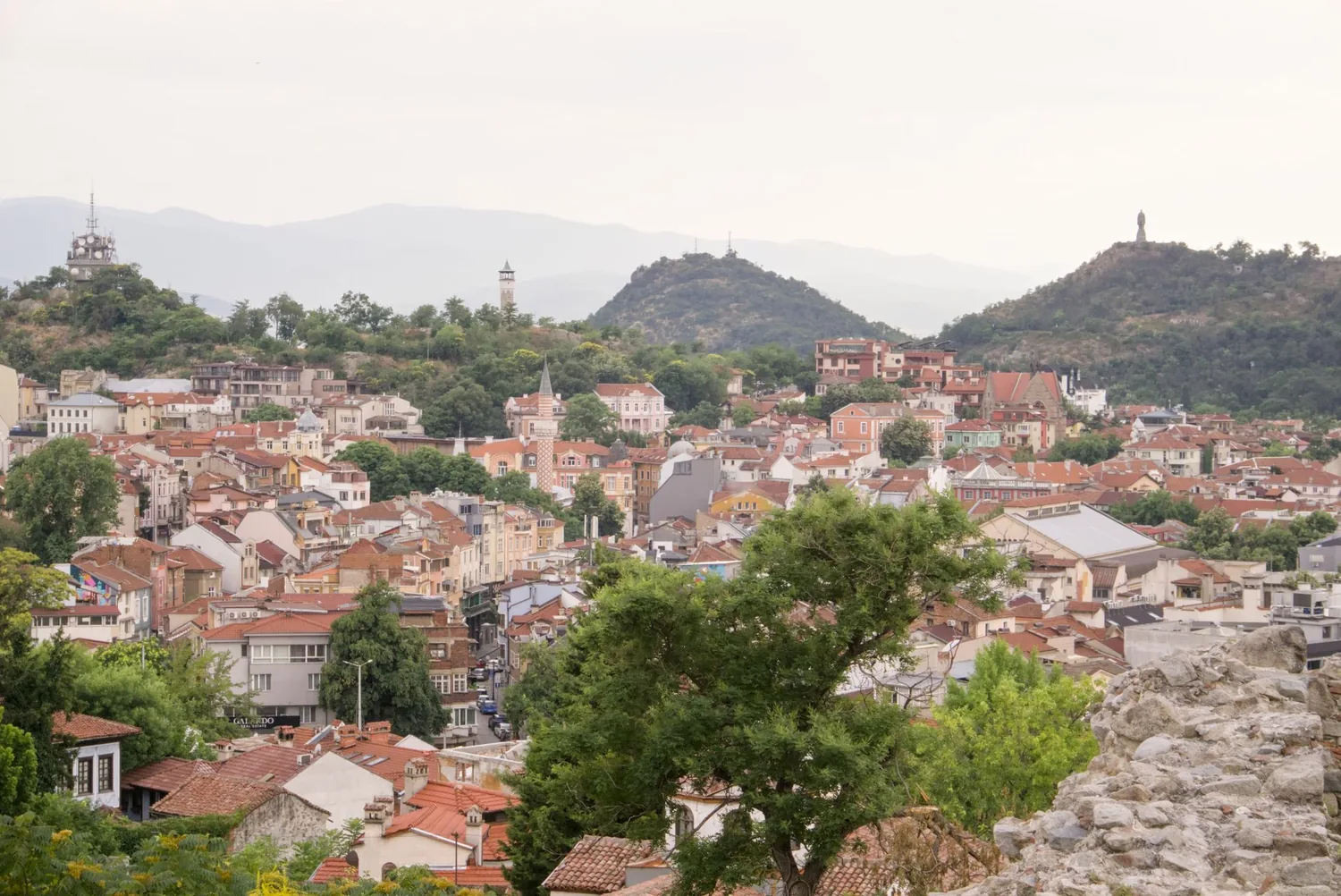 Les maisons colorées de la vieille ville de Plovdiv