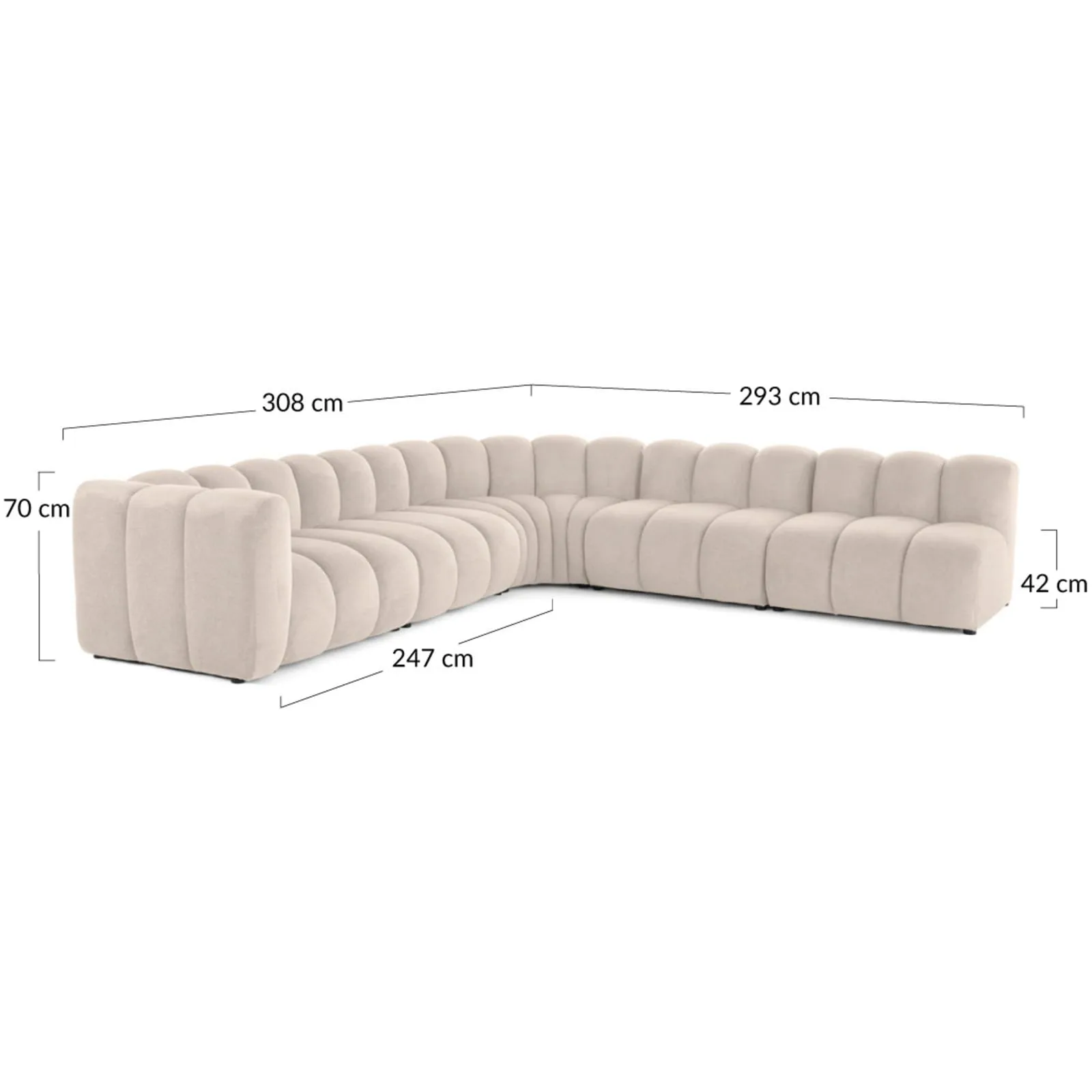 Canapé modulable d'angle Debbie, Maisons du Monde - vue 4