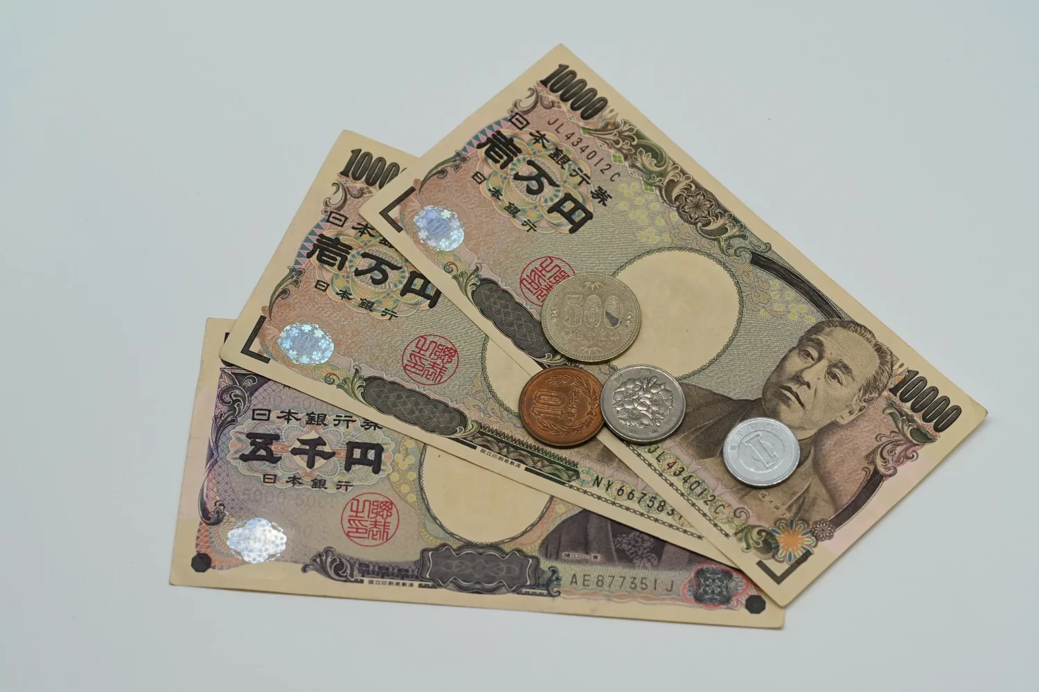Billets et pièces en yens japonais
