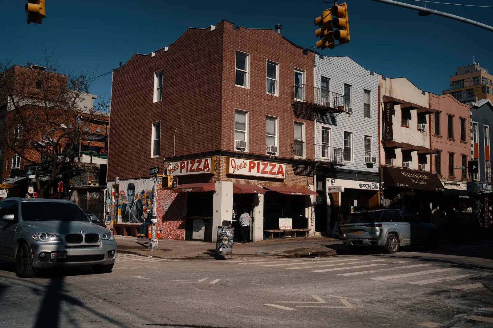 Coin de rue et pizzeria à Brooklyn