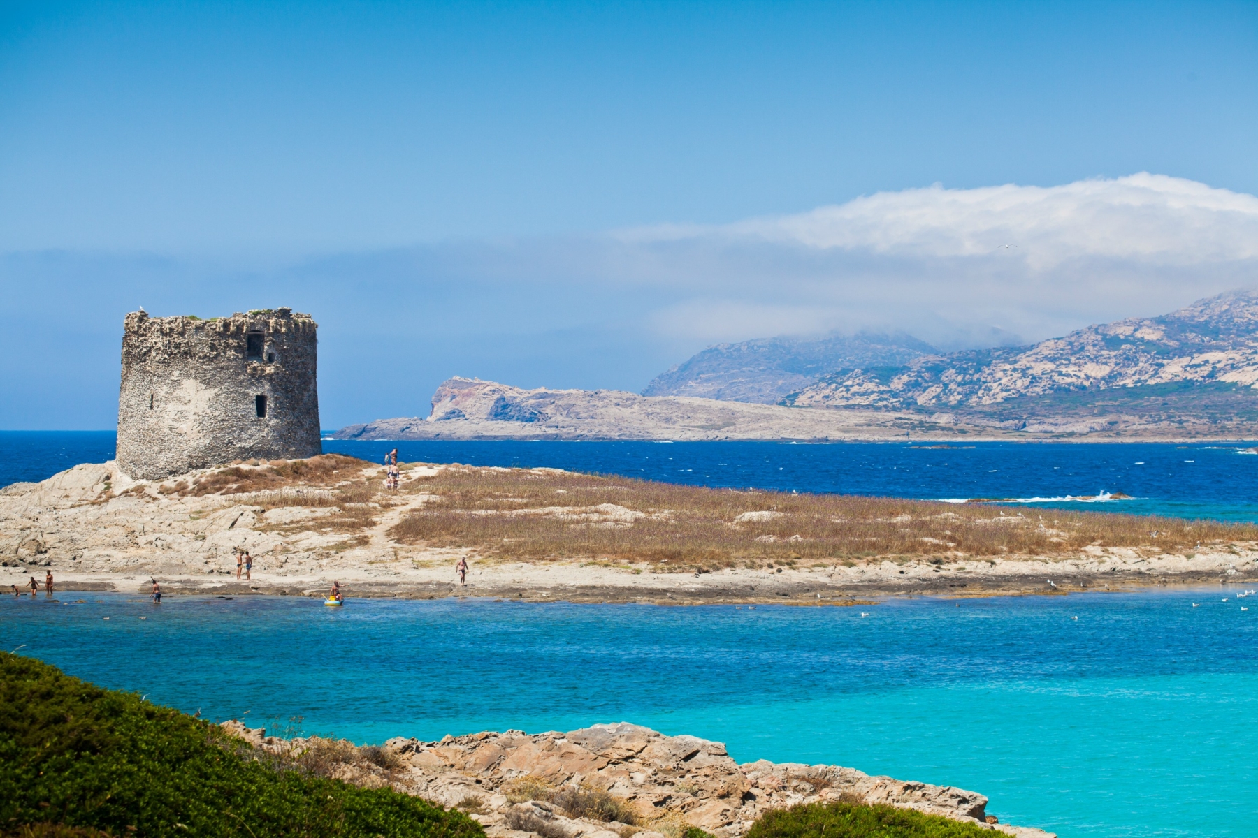 Plage de La Pelosa et sa tour génoise, Stintino