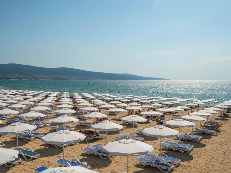La côte de la mer Noire en Bulgarie