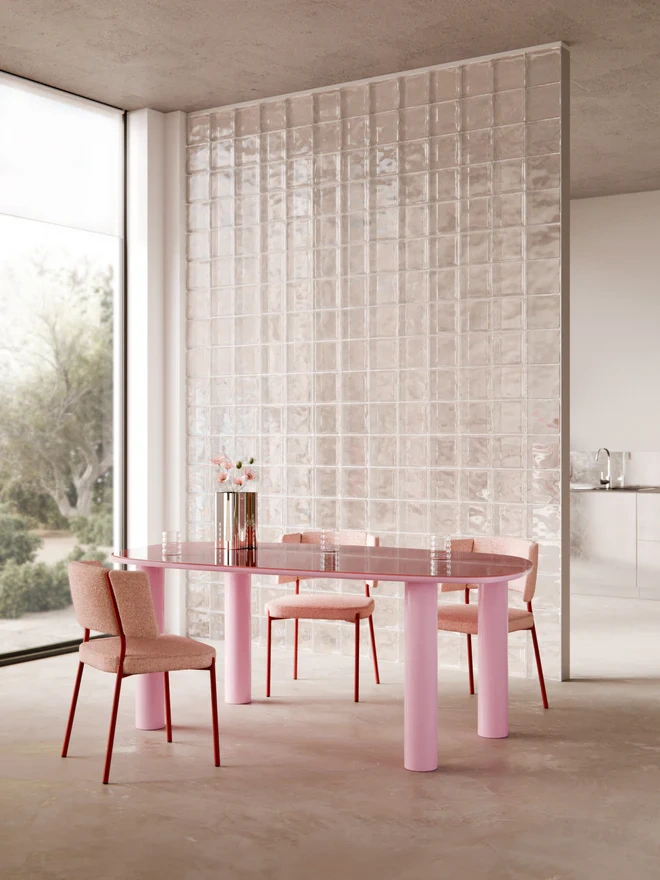 table à manger rose westing