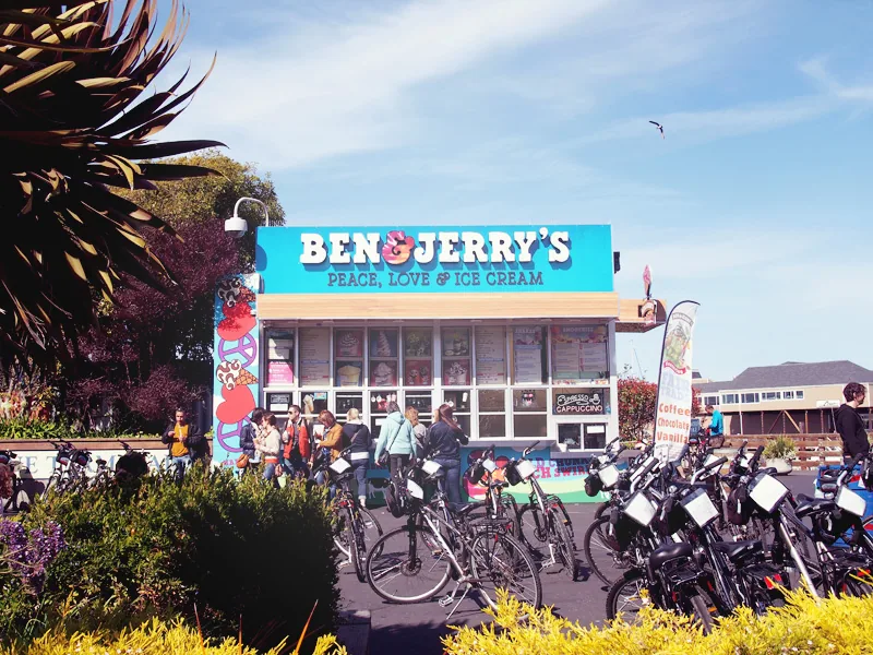 Glacier Ben & Jerry's et vélos de location à Fisherman's Wharf